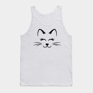 Kitty Cat Face Shirt, Cat Lover Shirt, Whiskers Face Shirt, Kitty Kitten Shirt, Womens Cat Shirt, Animal Lover Shirt, Kitten T-Shirt. Tank Top